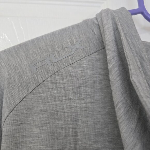 RLX Ralph Lauren Mens Pullover Lightweight Golf Hoodie Gray MSRP $138 Medium NWT - Picture 10 of 12